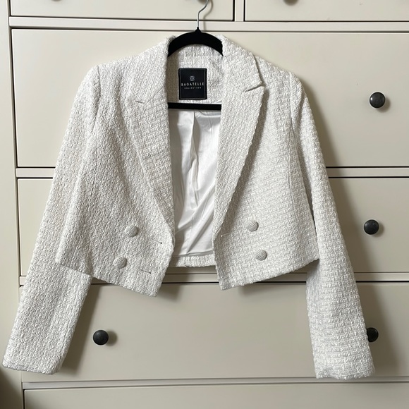 bagatelle Jackets & Blazers - Crisp white cropped blazer